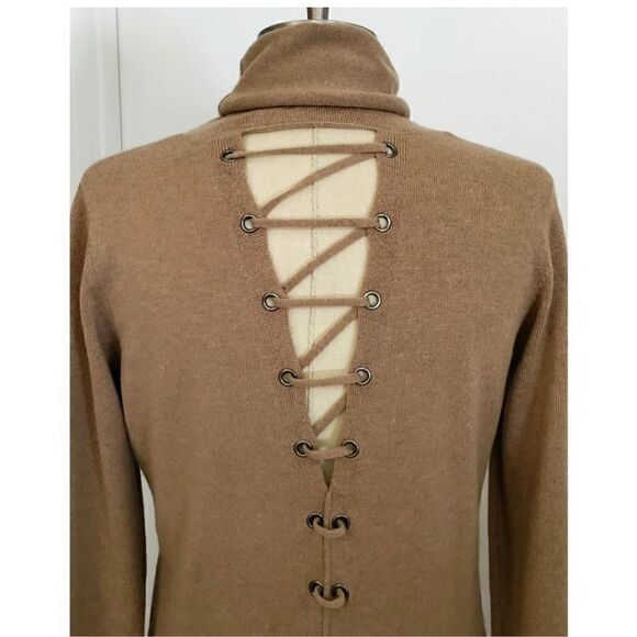 PHILANTHROPY CITY MINI DRESS NUDE TAN WOMENS SIZE M WOOL/CASHMERE BLEND - Picture 5 of 7